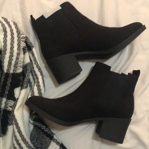 Black ankle booties